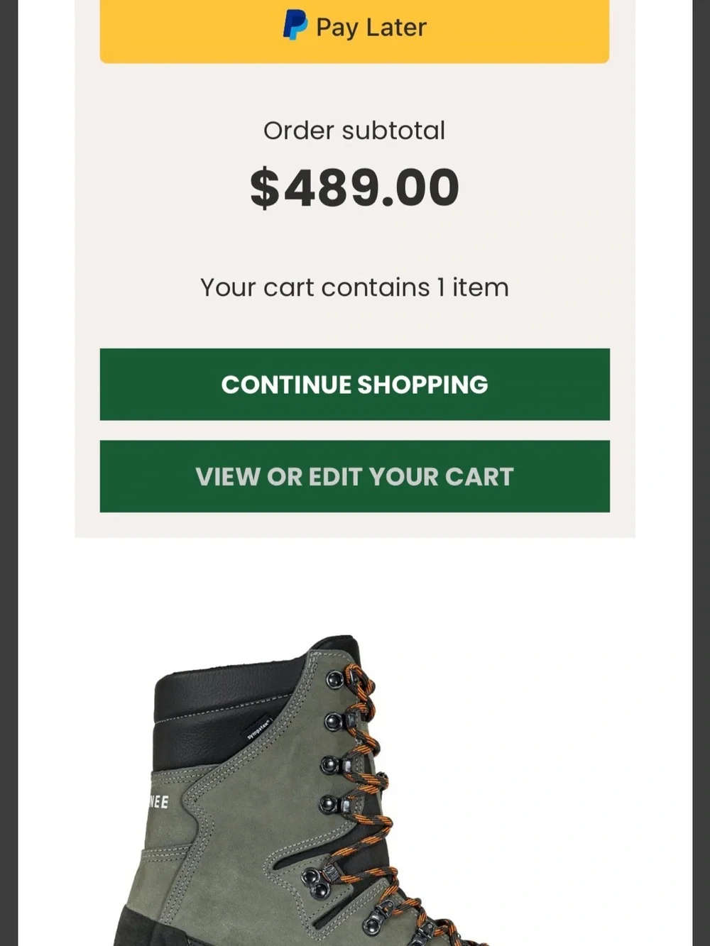 OG Schnee Men's Gray Hiking Boots with Black Accents